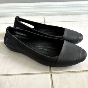 CROCS Sienna Slip On Shoes Women’s 10 Black Flat Comfort Casual Rubber